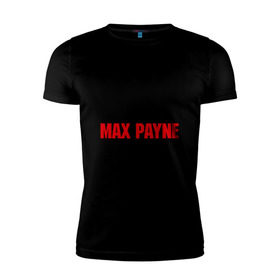 Мужская футболка премиум с принтом Max Payne в Петрозаводске, 92% хлопок, 8% лайкра | приталенный силуэт, круглый вырез ворота, длина до линии бедра, короткий рукав | Тематика изображения на принте: pain | игра | компьютерная | макс | пейн | пэйн