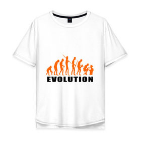 Мужская футболка хлопок Oversize с принтом Evolution to admin в Петрозаводске, 100% хлопок | свободный крой, круглый ворот, “спинка” длиннее передней части | evolution | админ | комп | компьютер | люди | эволюция