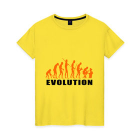 Женская футболка хлопок с принтом Evolution to admin в Петрозаводске, 100% хлопок | прямой крой, круглый вырез горловины, длина до линии бедер, слегка спущенное плечо | evolution | админ | комп | компьютер | люди | эволюция