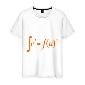 Мужская футболка хлопок с принтом Sex Fun в Петрозаводске, 100% хлопок | прямой крой, круглый вырез горловины, длина до линии бедер, слегка спущенное плечо. | Тематика изображения на принте: забава | интеграл | переменная | уравнение | формула