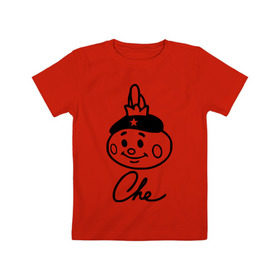Детская футболка хлопок с принтом Че Поллино в Петрозаводске, 100% хлопок | круглый вырез горловины, полуприлегающий силуэт, длина до линии бедер | che | мультик | мультфильм | сказка | че поллино | чиполлино