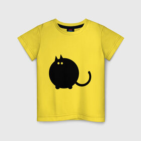 Детская футболка хлопок с принтом Котег в Петрозаводске, 100% хлопок | круглый вырез горловины, полуприлегающий силуэт, длина до линии бедер | животные | кот | кошки | черный кот