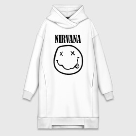 Платье-худи хлопок с принтом Nirvana в Петрозаводске,  |  | cobain | media | nirvana | rock | smells like teen spirit | toplanding | кобейн | нирвана | рок