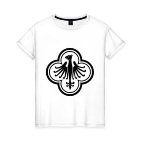 Женская футболка хлопок с принтом Прусский Орел в Петрозаводске, 100% хлопок | прямой крой, круглый вырез горловины, длина до линии бедер, слегка спущенное плечо | герб | германия | орел | пруссия | прусский oрел