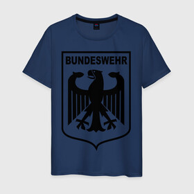 Мужская футболка хлопок с принтом Bundeswehr (2) в Петрозаводске, 100% хлопок | прямой крой, круглый вырез горловины, длина до линии бедер, слегка спущенное плечо. | bundeswehr | армия | бундесвер
