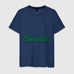 Мужская футболка хлопок с принтом Shrek в Петрозаводске, 100% хлопок | прямой крой, круглый вырез горловины, длина до линии бедер, слегка спущенное плечо. | shrek | шрек