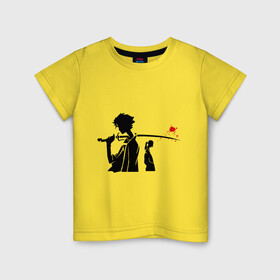 Детская футболка хлопок с принтом Samurai Champloo в Петрозаводске, 100% хлопок | круглый вырез горловины, полуприлегающий силуэт, длина до линии бедер | anime | champloo | samurai | аниме | манга