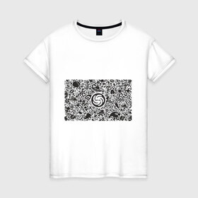 Женская футболка хлопок с принтом SPORE (2) в Петрозаводске, 100% хлопок | прямой крой, круглый вырез горловины, длина до линии бедер, слегка спущенное плечо | игры | лаборатория существ | спор