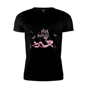 Мужская футболка премиум с принтом Pink panther в Петрозаводске, 92% хлопок, 8% лайкра | приталенный силуэт, круглый вырез ворота, длина до линии бедра, короткий рукав | Тематика изображения на принте: pink panther | розовая пантера