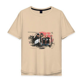 Мужская футболка хлопок Oversize с принтом Tokio Hotel (3) в Петрозаводске, 100% хлопок | свободный крой, круглый ворот, “спинка” длиннее передней части | tokio hotel