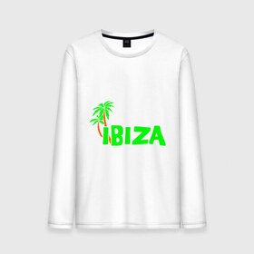 Мужской лонгслив хлопок с принтом Ibiza в Петрозаводске, 100% хлопок |  | ibiza | ибица | пальмы | фестиваль