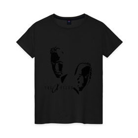 Женская футболка хлопок с принтом Секретные материалы в Петрозаводске, 100% хлопок | прямой крой, круглый вырез горловины, длина до линии бедер, слегка спущенное плечо | x files | малдкр | секретные материалы | скалли