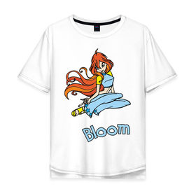 Мужская футболка хлопок Oversize с принтом WinX bloom в Петрозаводске, 100% хлопок | свободный крой, круглый ворот, “спинка” длиннее передней части | bloom | winx | винкс