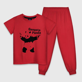 Детская пижама хлопок с принтом Gangsta Panda в Петрозаводске, 100% хлопок |  брюки и футболка прямого кроя, без карманов, на брюках мягкая резинка на поясе и по низу штанин
 | Тематика изображения на принте: панда