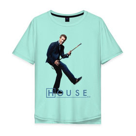 Мужская футболка хлопок Oversize с принтом House (2) в Петрозаводске, 100% хлопок | свободный крой, круглый ворот, “спинка” длиннее передней части | everybody lies | haus | house | все лгут | доктор | хауз | хаус | хью лори