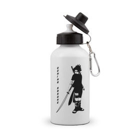 Бутылка спортивная с принтом Uchiha Sasuke в Петрозаводске, металл | емкость — 500 мл, в комплекте две пластиковые крышки и карабин для крепления | anime | sasuke | аниме