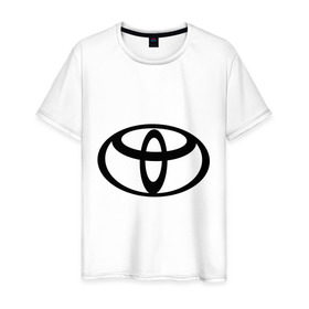 Мужская футболка хлопок с принтом Toyota (2) в Петрозаводске, 100% хлопок | прямой крой, круглый вырез горловины, длина до линии бедер, слегка спущенное плечо. | toyota | авто | автобренды | автомобиль | машинки | машины | тачки | тойота