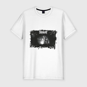 Мужская футболка премиум с принтом Slipknot (2) в Петрозаводске, 92% хлопок, 8% лайкра | приталенный силуэт, круглый вырез ворота, длина до линии бедра, короткий рукав | metal | rock | slipknot | метал | рок | слипкнот | слипнот