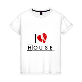 Женская футболка хлопок с принтом Доктор Хаус 9 в Петрозаводске, 100% хлопок | прямой крой, круглый вырез горловины, длина до линии бедер, слегка спущенное плечо | everybody lies | haus | house | все лгут | доктор | хауз | хаус | хью лори