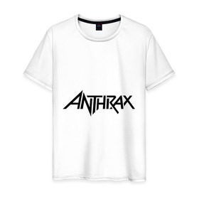 Мужская футболка хлопок с принтом Anthrax в Петрозаводске, 100% хлопок | прямой крой, круглый вырез горловины, длина до линии бедер, слегка спущенное плечо. | Тематика изображения на принте: anthrax | hard rock | metal | rock | логотип | метал | музыка | рок | рок группа | рок группы | хард рок