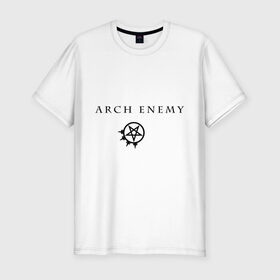 Мужская футболка премиум с принтом Arch Enemy в Петрозаводске, 92% хлопок, 8% лайкра | приталенный силуэт, круглый вырез ворота, длина до линии бедра, короткий рукав | arch enemy | metall | punk | rock | метал | металл | панк | панк рок | рок