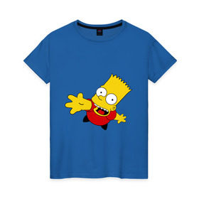 Женская футболка хлопок с принтом Simpsons (8) в Петрозаводске, 100% хлопок | прямой крой, круглый вырез горловины, длина до линии бедер, слегка спущенное плечо | гомер