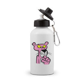 Бутылка спортивная с принтом Розовая пантера (3) в Петрозаводске, металл | емкость — 500 мл, в комплекте две пластиковые крышки и карабин для крепления | pink panther | розовая пантера