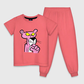 Детская пижама хлопок с принтом Розовая пантера (3) в Петрозаводске, 100% хлопок |  брюки и футболка прямого кроя, без карманов, на брюках мягкая резинка на поясе и по низу штанин
 | Тематика изображения на принте: pink panther | розовая пантера