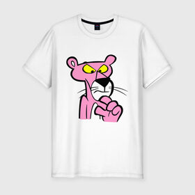 Мужская футболка премиум с принтом Розовая пантера (3) в Петрозаводске, 92% хлопок, 8% лайкра | приталенный силуэт, круглый вырез ворота, длина до линии бедра, короткий рукав | pink panther | розовая пантера