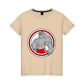 Женская футболка хлопок с принтом bulldog в Петрозаводске, 100% хлопок | прямой крой, круглый вырез горловины, длина до линии бедер, слегка спущенное плечо | powerlifting