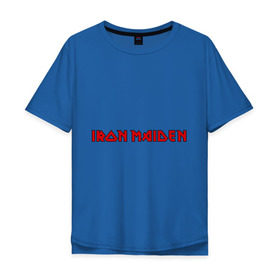 Мужская футболка хлопок Oversize с принтом Iron Maiden в Петрозаводске, 100% хлопок | свободный крой, круглый ворот, “спинка” длиннее передней части | iron maiden | айрон майден | панк | рок | символика iron maiden