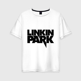 Женская футболка хлопок Oversize с принтом Linkin Park (3) в Петрозаводске, 100% хлопок | свободный крой, круглый ворот, спущенный рукав, длина до линии бедер
 | heavy metal | linkin | metal | park | rock | trash metal | квартет | линкин парк | метал | рок | рок группа | рок группы | трэш метал | хеви метал
