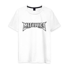 Мужская футболка хлопок с принтом Metallica (2) в Петрозаводске, 100% хлопок | прямой крой, круглый вырез горловины, длина до линии бедер, слегка спущенное плечо. | металлика