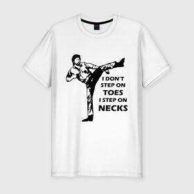 Мужская футболка премиум с принтом Чак Норрис в Петрозаводске, 92% хлопок, 8% лайкра | приталенный силуэт, круглый вырез ворота, длина до линии бедра, короткий рукав | chuck norris | чак норрис
