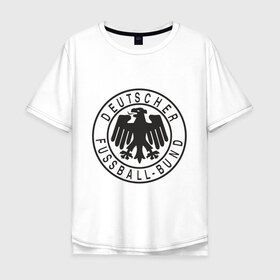 Мужская футболка хлопок Oversize с принтом Германия в Петрозаводске, 100% хлопок | свободный крой, круглый ворот, “спинка” длиннее передней части | германский футбольный клуб | дойч футбол | фк