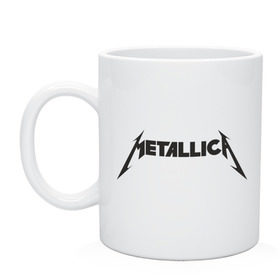 Кружка с принтом Metallica в Петрозаводске, керамика | объем — 330 мл, диаметр — 80 мм. Принт наносится на бока кружки, можно сделать два разных изображения | металлика