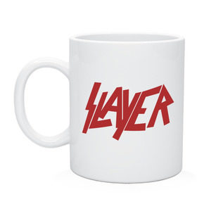 Кружка с принтом Slayer в Петрозаводске, керамика | объем — 330 мл, диаметр — 80 мм. Принт наносится на бока кружки, можно сделать два разных изображения | metal | rock | slayer | метал | металл | рок | рок группа | рок группы