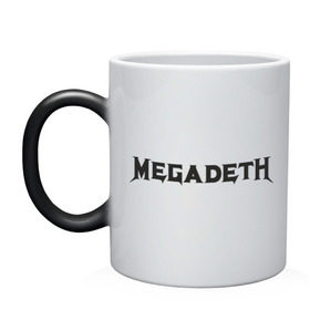 Кружка хамелеон с принтом Megadeth в Петрозаводске, керамика | меняет цвет при нагревании, емкость 330 мл | 