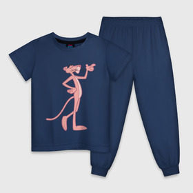 Детская пижама хлопок с принтом PinkPanther в Петрозаводске, 100% хлопок |  брюки и футболка прямого кроя, без карманов, на брюках мягкая резинка на поясе и по низу штанин
 | pink panther | розовая пантера