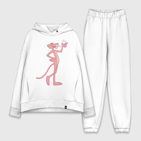 Женский костюм хлопок Oversize с принтом PinkPanther в Петрозаводске,  |  | pink panther | розовая пантера