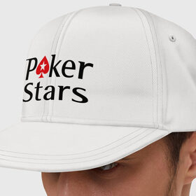 Кепка снепбек с прямым козырьком с принтом Poker Stars в Петрозаводске, хлопок 100% |  | Тематика изображения на принте: pokerstars