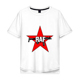 Мужская футболка хлопок Oversize с принтом Фракция Красной Армии в Петрозаводске, 100% хлопок | свободный крой, круглый ворот, “спинка” длиннее передней части | raf | армии | армия | красная армия | красная звезда | красной | партизаны | террористы | фракция