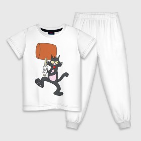 Детская пижама хлопок с принтом Itchy в Петрозаводске, 100% хлопок |  брюки и футболка прямого кроя, без карманов, на брюках мягкая резинка на поясе и по низу штанин
 | simpsons | симпсоны | симсоны