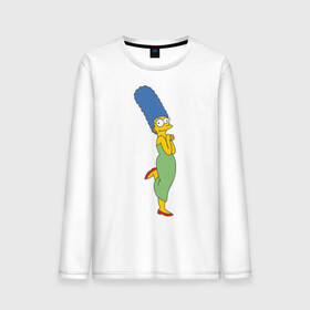 Мужской лонгслив хлопок с принтом Marge Simpson в Петрозаводске, 100% хлопок |  | simpsons | симпсоны | симсоны