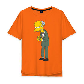 Мужская футболка хлопок Oversize с принтом Charles Montgomery Burns в Петрозаводске, 100% хлопок | свободный крой, круглый ворот, “спинка” длиннее передней части | simpsons | симпсоны | симсоны