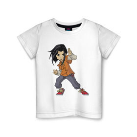 Детская футболка хлопок с принтом Джеки Чан (6) в Петрозаводске, 100% хлопок | круглый вырез горловины, полуприлегающий силуэт, длина до линии бедер | 