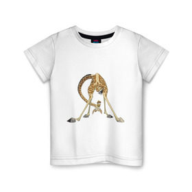 Детская футболка хлопок с принтом Мадагаскар (3) в Петрозаводске, 100% хлопок | круглый вырез горловины, полуприлегающий силуэт, длина до линии бедер | madagascar | жираф | мадагаскар