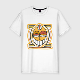 Мужская футболка премиум с принтом Egiptian Smile в Петрозаводске, 92% хлопок, 8% лайкра | приталенный силуэт, круглый вырез ворота, длина до линии бедра, короткий рукав | egiptian smile | ethno | древний египет | египетский смайл | смайлик | этнический стиль | этно