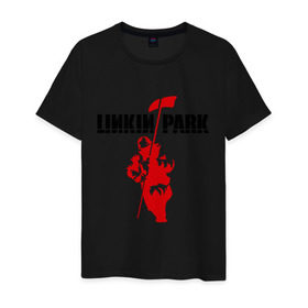 Мужская футболка хлопок с принтом Linkin park (7) в Петрозаводске, 100% хлопок | прямой крой, круглый вырез горловины, длина до линии бедер, слегка спущенное плечо. | heavy metal | metal | rock | trash metal | альтернатива | квартет | линкин | лица | метал | парк | рок | рок группа | рок группы | трэш метал | хеви метал