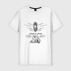 Мужская футболка премиум с принтом Ангел смерти(1) в Петрозаводске, 92% хлопок, 8% лайкра | приталенный силуэт, круглый вырез ворота, длина до линии бедра, короткий рукав | 